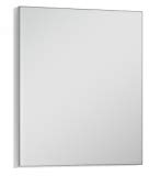byLIVING Wand-Spiegel Jakob/Kante in Weiß / 60 x 70 cm/Zeitloser Hänge-Spiegel/Garderoben-Set/Flur/Badezimmer-Möbel/Moderner Designer Spiegel/B 60, H 70, T 2 cm