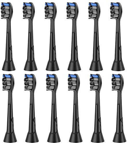 8 Stücke Ersatzbürsten kompatibel mit Philips Sonicare Elektrische Zahnbürste, 4 Schwarze und 4 Weisse Zahnbürstenköpfe