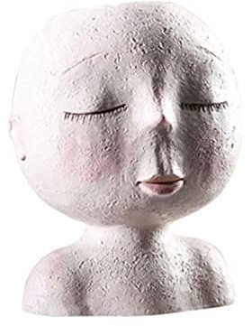 YQLKD Skulpturen & Statuen Junge Oberkörper Keramik Blumentopf Figur Skulptur Handwerk