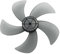 MSemis Reemplazo Paletas de Ventilador 16 Inches Aspas de Ventilador 5 Hojas de Plástico Transparentes Accesorios de Ventiladores Ventilador de Pie Negro E One Size