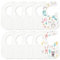 TirEurt 10 Stück Baby Lätzchen Bemalen aus Polyester mit Zauberaufkleber Weiße Bodys zum Bemalen Babyparty Wasserdicht DIY Bemalen Kinderlätzchen für Baby Kleinkinder (Malwerkzeuge Nicht Enthalten)