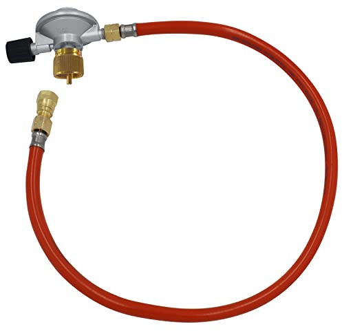 NOBRIM 1-lb-Propanflaschenadapter mit 3/8-Zoll-Linksgewindeanschluss 1/4-Zoll-Linksgewindeschlauch Schlauch mit Outdoor-Camping-Butan