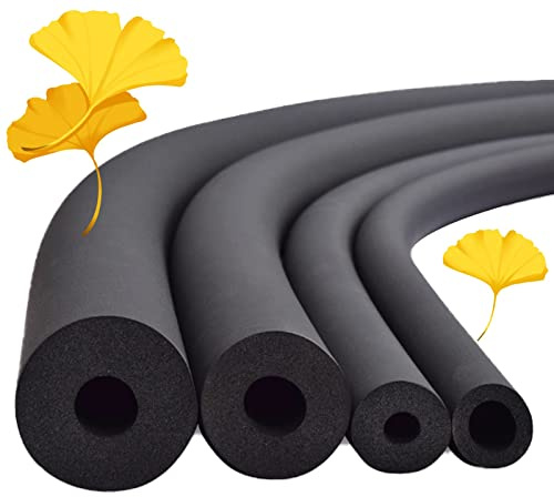 Polyéthylène Manchon mousse Tuyau d'isolation, noir Conduits Isolants, pour poignée de support, tube haute élasticité doux résistant à l'usure, ID 6/16/20/25/43mm, épaisseur 9mm/15mm/20mm, longueur 1.