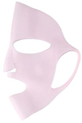 EROSPA® Gesichts-Silikon-Maske/V-Maske - Abdeckung Kosmetik/Beauty/Wellness - wiederverwendbar (Rosa)