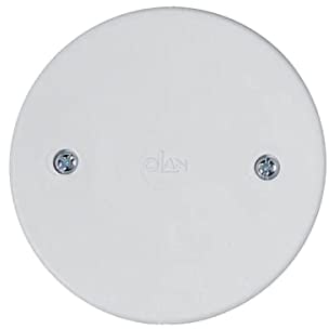 1 Pezzo Coperchio per Cassetta di Derivazione, 2 Posti, Rotondo, Viti Incluse, Per Scatola 502 503 504 506 507, D65mm