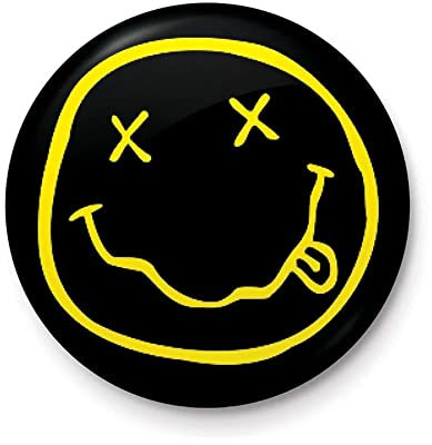 Nirvana Smiley Face Logo Button Badge, Zinn