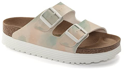 Birkenstock Women's Platform Vegan Arizona Pl V Wc Pink Bf N, Multicoloured Sea Waves Ocean Tides, 39 EU Schmal
