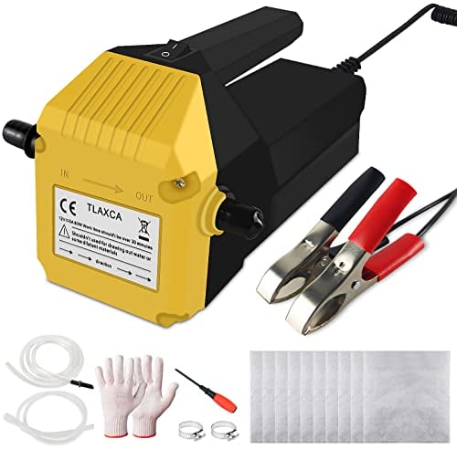 Pompa aspira olio motore auto, 12v 80w pompa estrattore aspirazione Olio, pompa travaso gasolio per aspirazione olio motore e gasolio, per auto/camion/motocicli/barche/roulotte, include istruzioni