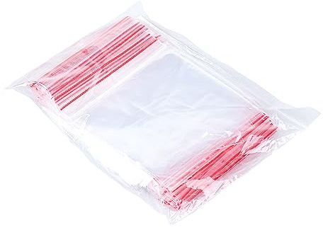OFFICER PRODUCTS Zip Beutel Druckverschluss 30 x 40 cm / 100 Stück (1er Pack)/ Transparent Glasklar/Druckverschlussbeutel Zip Set/Zipper-Beutel/Polybeutel/aus Fester LDPE-Folie Lebensmittelecht