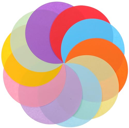 STOBOK 200 Blatt Rundes Farbiges Papier Zeichenpapier Buntes Farbiges Kartonpapier Origami-Bastelpapier Bastelpapier Farbiges Origami-Bastelpapier Diy-Bastelpapier