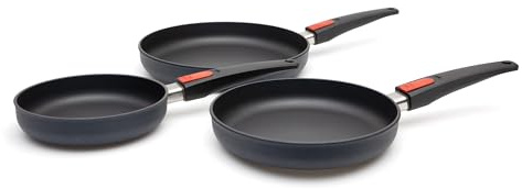 Woll Diamond Lite Pro - Set di 2 padelle da 24 cm + 28 cm, manico rimovibile a induzione