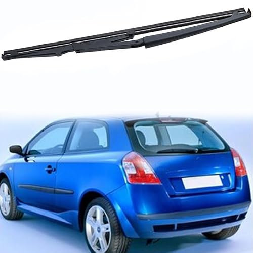 ZELLYA Escobilla Limpiaparabrisas Trasero, para Fiat Stilo Fließheck 2001-2007 Cuchillas Single Escobilla para La Ventana, Negro Aucho Natural