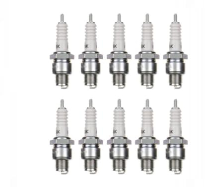 10x Zündkerze B7HS passend für Vespa 125/150, Yamaha DT 50 MX, Suzuki GT 185/500, Hercules Prima - Zündkerzenset 10 Stück, 14 mm