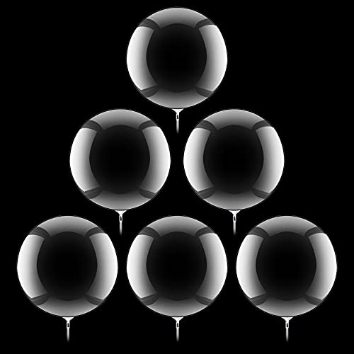 30 Pcs Bobo Palloncini Trasparenti,Gonfiare Palloncini Riutilizzabili,Ballons Bobo di Compleanno Può Essere Caricato con Coriandoli per Decorazioni di Feste Compleanno Matrimonio Natale(50 cm)