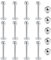 Gojewen 12er Lippenpiercing Stecker 1,2mm Chirurgenstahl Piercing Lippe Labret Helix Tragus Stud Silber 12mm