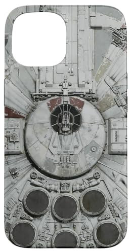 iPhone 15 Star Wars Millennium Falcon Close Up Gray Case