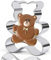 ieron Juego de 4 cortadores de galletas con osito de peluche, 2,5 cm, cortadores de galletas de acero inoxidable, decoración de pasteles y fondant para hornear