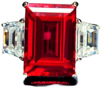 GemKing R0314 8 carat emerald cut 10 * 14 simple and elegant wedding s925 silver ring