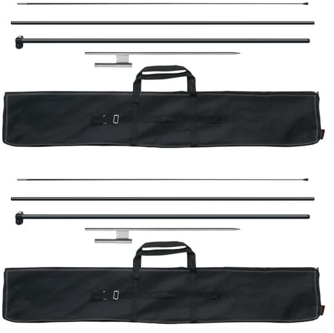 VEVOR Feather Flag Pole Kit, 2 Packs Swooper Flag Pole 12.7 ft, Sign Flag Poles for Business Advertising Flags Outdoor, with Ground Stakes and A Carrying Bag (Flag Not Included)