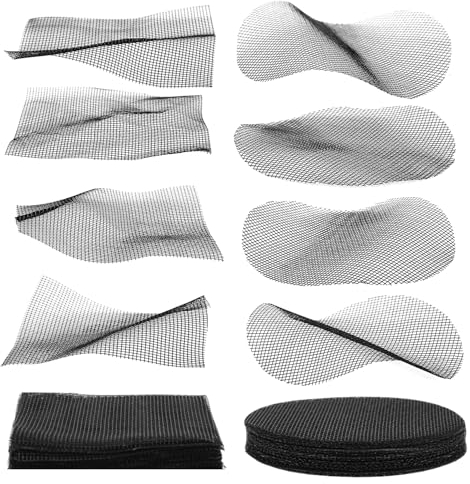 NQEUEPN 50pcs Plastic Flower Pot Hole Mesh Pad, 4 Inch Round/Square Flower Pot Mesh Screen Bonsai Bottom Drainage Grid Mesh Plant Pot Sheet Mesh Mat for Garden Potted Plants to Prevent Soil Loss