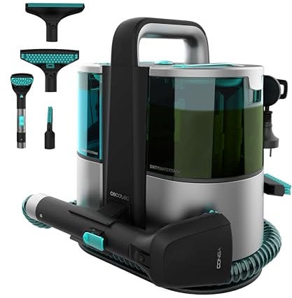 Cecotec Limpiador Aspirador de Tapicerías y Alfombras con Cable Conga 4000 Carpet&Spot Clean XL Advance. 600W, 14kPa, 2 Depósitos: Agua Limpia y Sucia, Pulverizador, Accesorio Ventanas y 3 Boquillas