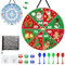 LAMEK 66cm Weihnachten Dartscheibe Kinder Doppelseitige Klett Dartspiel Faltbares Schneeflocke Klettballspiel Weihnachtsmann Wurfspiel Scheibe Innen Draußen für Jungen Mädchen Weihnachten Winter