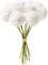 PacuM Chrysanthemum Artificial Flowers, 12 Pcs Fake Flowers with 9.4'' Long Single Stem Artificial Hydrangea Bouquets Real Touch Silk for Indoor, Floral Arrangement, Home Decoration (White)