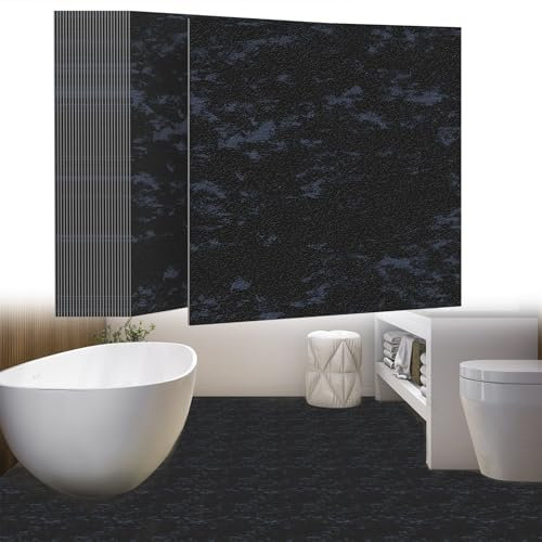 UISEBRT Selbstklebend Bodenfliesen 54 Stück 5,02m² PVC Bodenbelag Vinylboden Betonoptik Klebefliesen Meterware Fliesenoptik für Küche Bad Flur Wohnbereich 30×30cm 【Modell G】