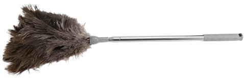 Wzxksoac Plumeau en Plumes D'Autruche, Plumeau Rétractable pour Le Nettoyage de, Ventilateur de Plafond, Meubles, Plumeau, 90 Pouces