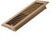 Ventilación de suelo de 4 x 10 pulgadas, rejilla de hierro resistente, rejilla de ventilación de metal para interiores y exteriores, cobertizo de garaje (marrón)