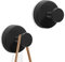 Gomeer 2PCS Black Suction Cup Hooks Stainless Waterproof,Towel Hook Holder,No Drill Suction Heavy Duty Hooks for Shower Bathroom Kitchen Glass Door Window(Hanging up to 22LBS)
