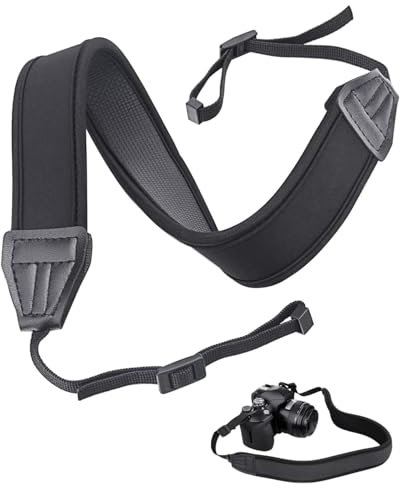 FDCGAS Kameragurt,Kamera Camcordergurte,Kamera Umhängegurt aus Neopren, verstellbarer Kameragurt über dem Schultergurt für Canon Nikon Sony Fujifilm Olympus