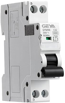 Disjoncteurs miniatures AC GYM9N 1P+N 6A 10A 16A 20A 25A 32A 40A 220V Courbe B Courbe C 6KA(40A,C Curve)