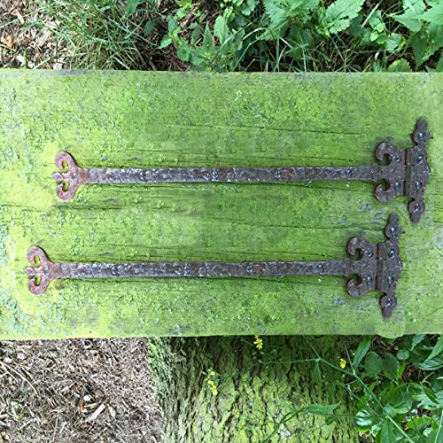Antikas - Mittelalterliche Zierbeschläge - 2 antike Truhen Bänder Möbel Beschläge Torband