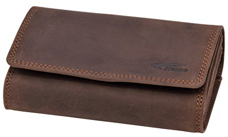 Kellnerbörse 12 Monate GARANTIE! Kellnergeldbörse aus echten Leder, Kellnertasche (Dunkelbraun)