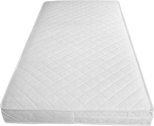 Baby Mattress Cot Crib Anti Allergy Breathable Quilted Fiber Size (89x43cm)