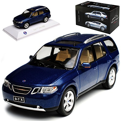 Atlas Saab 9-7X Aero SUV Blau 2005-2008 1/43 Modell Auto mit individiuellem Wunschkennzeichen