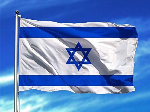 Oedim Bandera de Israel 85x1,50cm | Reforzada y con Pespuntes | Bandera con 2 Ojales Metálicos y Resistente al Agua