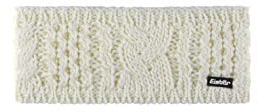 Eisbär Afra Stirnband weiß – Damen Winter-Stirnband, Merino-Mix, wärmendes Fleece-Innenband, klassisches Zopfmuster, elegant & atmungsaktiv, perfekt für Outdoor, Ski & Alltag, 11 cm hoch, komfortabel
