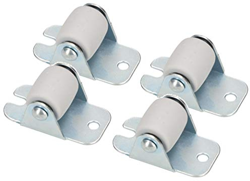 KOTARBAU Transportrollen 22 mm / 33 mm Gummi Univer. Stahlrahmen Möbelrollen Alle Böden Lenkrollen Kisten Fix Schieberollen Werkzeugrollen Bockrollen (4, 22 mm)