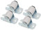 KOTARBAU Transportrollen 22 mm / 33 mm Gummi Univer. Stahlrahmen Möbelrollen Alle Böden Lenkrollen Kisten Fix Schieberollen Werkzeugrollen Bockrollen (4, 22 mm)