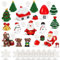 45 Stück Miniatur-Weihnachtsschmuck zum Basteln, Miniatur-Weihnachtsfiguren, inklusive Mini-Harz-Baum, Schneemann, kleine Glocke, Bär, Schloss, Schneeflocke für Weihnachten, DIY, Basteln, Puppenhaus,