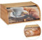 Relaxdays Panera, Tapa deslizable, Almacenaje del Pan, Estante, 17x40x27 cm, 1 Ud, Marrón, Tablero de Fibras