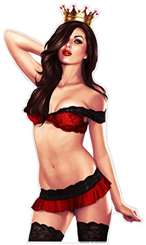Pinup Aufkleber Prinzessin Autoaufkleber Sticker Girls Retro Motorrad Moped