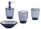 Novel Solutions Modern Smokey Grey Acrylic Bathroom Accessories 4Piece Set -Soap Dispenser, Toothbrush Holder, Tumbler and Soap Dish