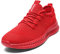 Tvtaop Mens Trainers Road Running Shoes Sneaker Gym Athletic Breathable Outdoor Sports Jogging Fitness Non Slip Lightweight Comfortable Casual Walking Shoes Red 8 UK