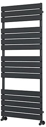 Milano Lustro Anthracite Flat Panel Heated Towel Rail - 1500mm x 600mm