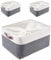 MANGATA XXL Fabric Storage Basket, Pack of 3 Fabric Storage Boxes with Drawstring, for Closet Wardrobe Home(XXLarge, Cold Grey)
