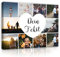 WallArena Ihr Foto auf Leinwand 60x40 cm - Fotocollage 10 Fotos - Leinwandbild Canvas Ihr eigenes Wandbild mit Wunschmotiv Personalisiertes Geschenk Kunstdruck