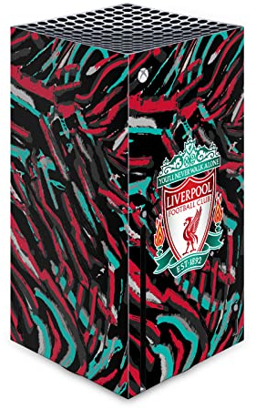 Head Case Designs Offizielle Liverpool Football Club Abstrakter Pinsel Kunst Vinyl Haut Gaming Aufkleber Abziehbild Abdeckung kompatibel mit Xbox Series X Console